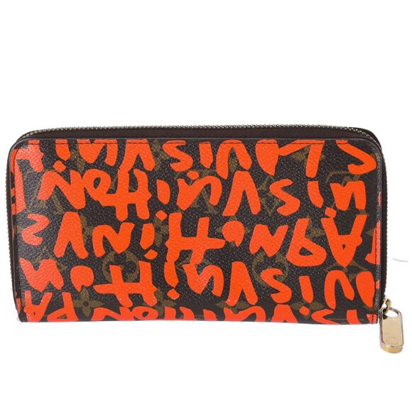 Louis Vuitton Zippy Wallet Brown Monogram Graffiti M93711 Orange - Picture 1 of 7